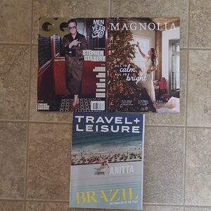 GQ, Magnolia, and Travel+Leisure Magazines December/January 2025 2026
